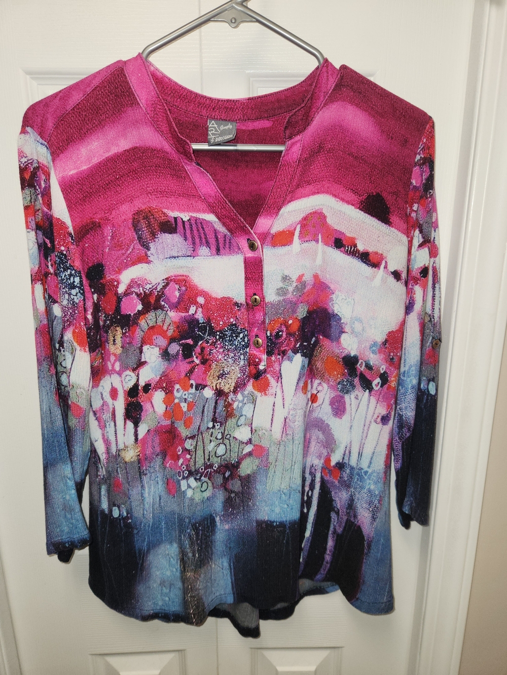 🍉Button-Front Tunic Top - Picture 2 of 6
